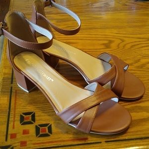 Strapy 2 Inch Heels size 11W by Ashley Stewart in Very Good Condition